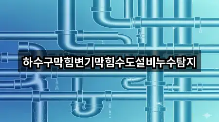 하수구막힘변기막힘수도설비누수탐지