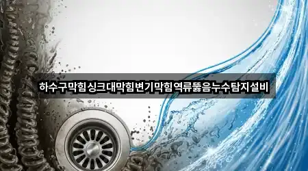 하수구막힘싱크대막힘변기막힘역류뚫음누수탐지설비