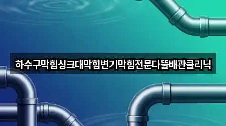 하수구막힘싱크대막힘변기막힘전문다뚤배관클리닉