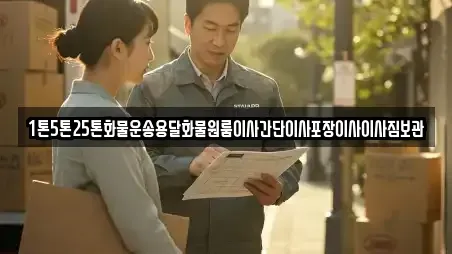 1톤5톤25톤화물운송용달화물원룸이사간단이사포장이사이사짐보관