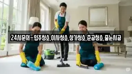 인천 강화군 하점면 입주청소 추천 4업체