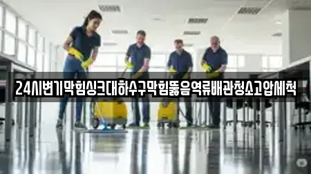 24시변기막힘싱크대하수구막힘뚫음역류배관청소고압세척