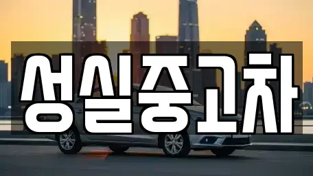 강원특별자치도 삼척시 조비동 중고차 전문 성실중고차