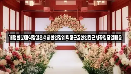 개업화분예식장결혼축하화환장례식장근조화환란근처꽃집당일배송