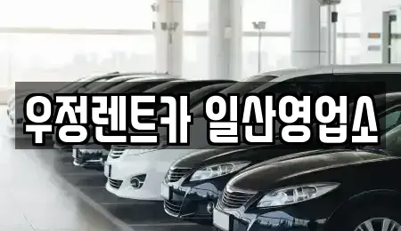 경기 고양시 일산동구 산황동 렌트카 전문 우정렌트카 일산영업소