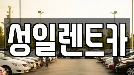 경기 광주시 신현동 렌트카 전문 성일렌트카