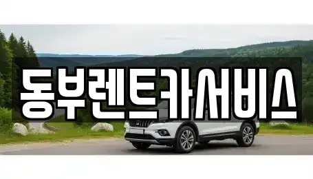 경기 군포시 당정동 렌트카 전문 동부렌트카서비스