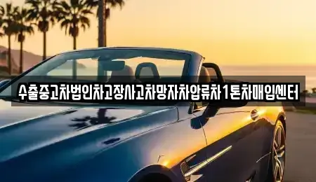 경기 김포시 통진읍 중고차매입 전문 수출중고차법인차고장사고차망자차압류차1톤차매입센터