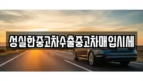 경기 의왕시 내손동 중고차 전문 성실한중고차수출중고차매입시세