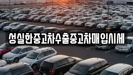 경기 의왕시 삼동 중고차매입 전문 성실한중고차수출중고차매입시세