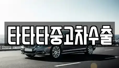 경기 파주시 동패동 중고차 전문 타타타중고차수출