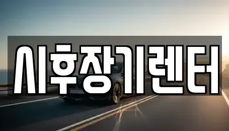 경기 포천시 신읍동 단기렌트카 전문 시후장기렌터