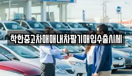 경기 포천시 신읍동 중고차매입 전문 착한중고차매매내차팔기매입수출시세