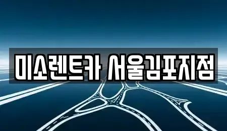 경기도 김포시 고촌읍 렌트카 전문 미소렌트카 서울김포지점