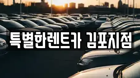 경기도 김포시 풍무동 렌트카 전문 특별한렌트카 김포지점