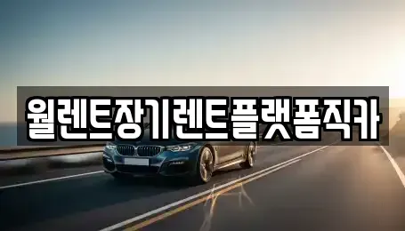 경기도 부천시 오정구 대장동 장기렌트카 전문 월렌트장기렌트플랫폼직카