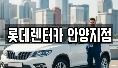 경기도 안양시 동안구 렌트카 전문 롯데렌터카 안양지점