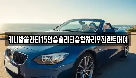 경남 창원시 마산합포구 창포동3가 렌트카 전문 카니발쏠라티15인승솔라티승합차리무진렌트대여
