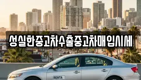 경북 구미시 중고차매입 전문 성실한중고차수출중고차매입시세
