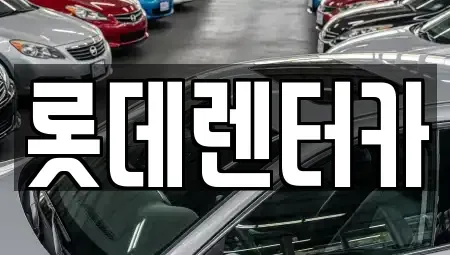 경상남도 진주시 금산면 렌트카 전문 롯데렌터카