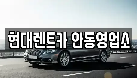 경상북도 안동시 목성동 렌트카 전문 현대렌트카 안동영업소