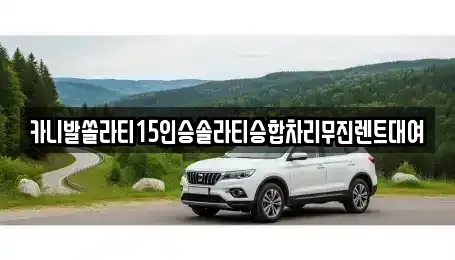 경상북도 안동시 안기동 렌트카 전문 카니발쏠라티15인승솔라티승합차리무진렌트대여