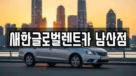 대구 남구 봉덕동 단기렌트카 전문 새한글로벌렌트카 남산점