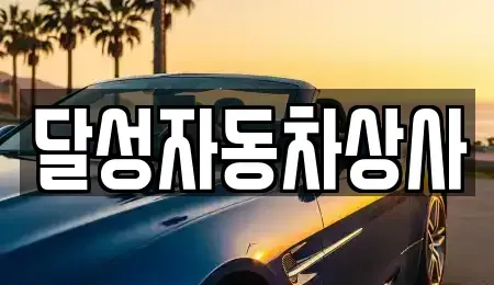 대구 달성군 옥포읍 중고차 전문 달성자동차상사
