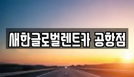 대구 동구 지저동 렌트카 전문 새한글로벌렌트카 공항점