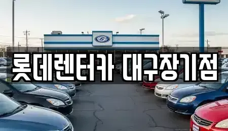 대구 동구 지저동 장기렌트카 전문 롯데렌터카 대구장기점