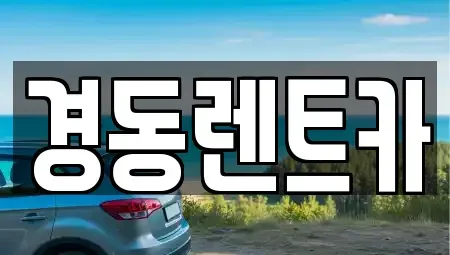 대구광역시 중구 렌트카 전문 경동렌트카
