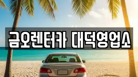 대전 동구 단기렌트카 전문 금오렌터카 대덕영업소