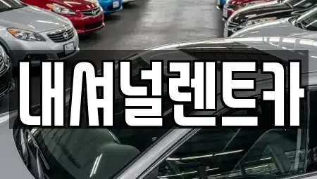 대전 동구 단기렌트카 전문 내셔널렌트카