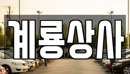 대전 동구 중고차 전문 계룡상사