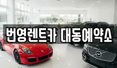대전광역시 동구 대동 렌트카 전문 번영렌트카 대동예약소