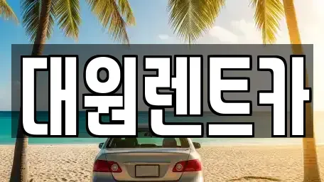 대전광역시 서구 도마동 단기렌트카 전문 대원렌트카