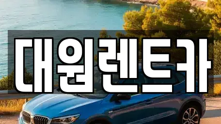 대전광역시 서구 변동 단기렌트카 전문 대원렌트카
