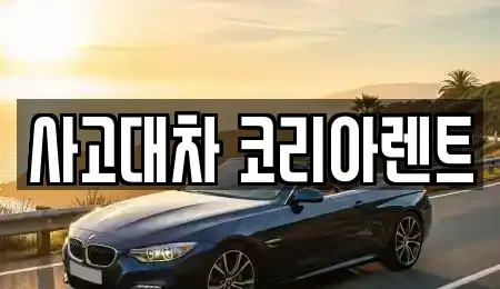 대전광역시 중구 문화동 단기렌트카 전문 사고대차 코리아렌트