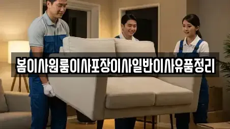 봄이사원룸이사포장이사일반이사유품정리