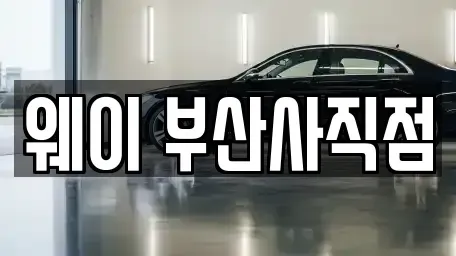 부산 동래구 렌트카 전문 웨이 부산사직점