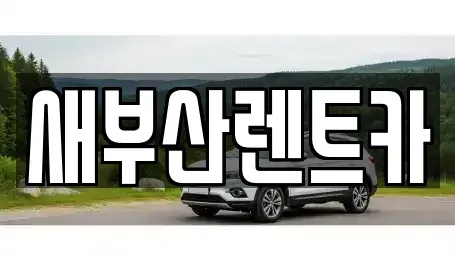 부산 중구 중앙동1가 렌트카 전문 새부산렌트카