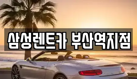 부산 중구 중앙동4가 렌트카 전문 삼성렌트카 부산역지점