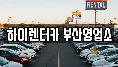 부산 중구 중앙동4가 렌트카 전문 하이렌터카 부산영업소