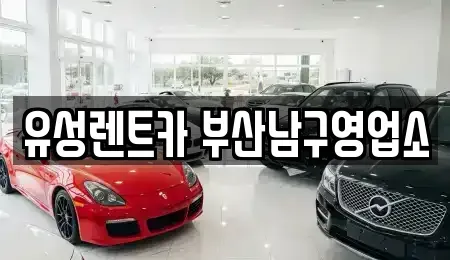 부산광역시 남구 용호동 렌트카 전문 유성렌트카 부산남구영업소