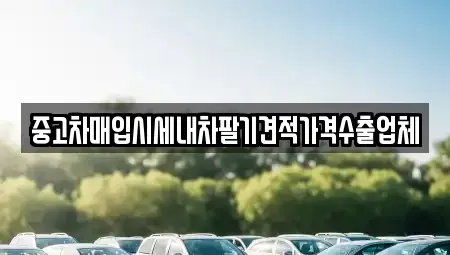 부산광역시 중구 광복동2가 중고차매입 전문 중고차매입시세내차팔기견적가격수출업체
