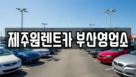 부산광역시 중구 동광동5가 렌트카 전문 제주원렌트카 부산영업소