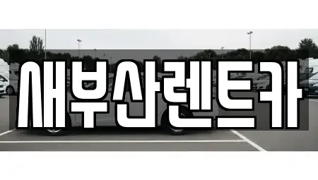 부산광역시 중구 보수동1가 렌트카 전문 새부산렌트카