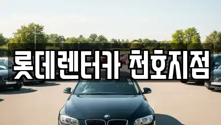 서울 강동구 성내동 단기렌트카 전문 롯데렌터카 천호지점