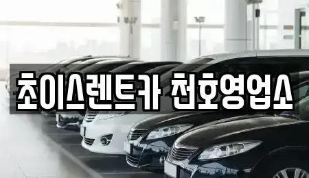 서울 강동구 성내동 단기렌트카 전문 초이스렌트카 천호영업소