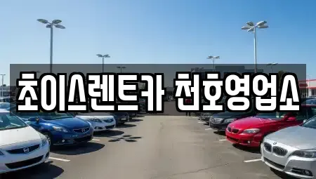 서울 강동구 성내동 단기렌트카 전문 초이스렌트카 천호영업소